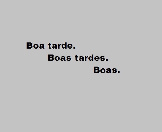 A saudação «Boas!»