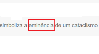 Uma eminência iminente