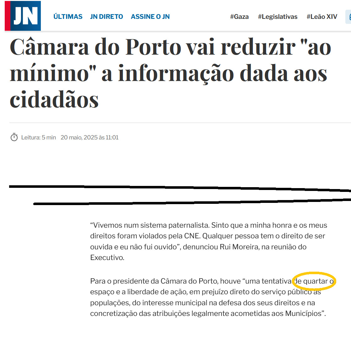 <i>Coartar</i> não vem de <i>quarto</i>